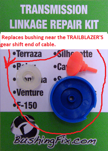 Chevrolet Trailblazer auto transmission linkage repair kit shift cable Bushingfix UP1KIT Bushingfix.com LIFETIME WARRANTY